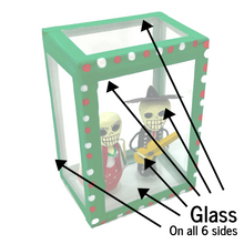Load image into Gallery viewer, Handmade Window Shadow Box Nicho - See Through Series  - Pareja Folklorico Shadow Boxes Mexico CC