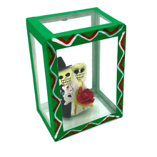 Load image into Gallery viewer, Handmade Window Shadow Box Nicho - See Through Series  - Novios Shadow Boxes Mexico CC