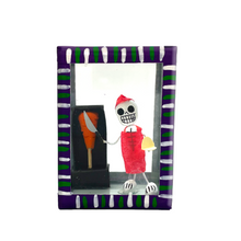 Load image into Gallery viewer, Handmade Window Shadow Box Nicho - See Through Series  - Taquero Shadow Boxes Mexico CC Purple