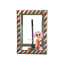 Load image into Gallery viewer, Handmade Window Shadow Box Nicho - See Through Series  - Coquetona Shadow Boxes Mexico CC Grey