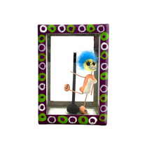 Load image into Gallery viewer, Handmade Window Shadow Box Nicho - See Through Series  - Coquetona Shadow Boxes Mexico CC Purple