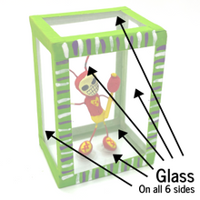 Load image into Gallery viewer, Handmade Window Shadow Box Nicho - See Through Series  - Chapulin Colorado Shadow Boxes Mexico CC