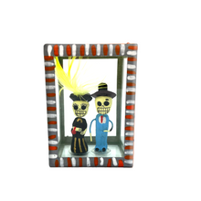 Load image into Gallery viewer, Handmade Window Shadow Box Nicho - See Through Series  - Catrin y Catrina Shadow Boxes Mexico CC