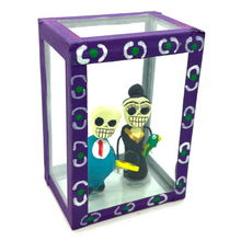 Load image into Gallery viewer, Handmade Window Shadow Box Nicho - See Through Series  - Diego y Frida Shadow Boxes Mexico CC