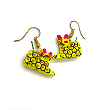 Load image into Gallery viewer, Handmade Earrings - Alebrije Style Jewelry Mexico Gato - Cat Yellow