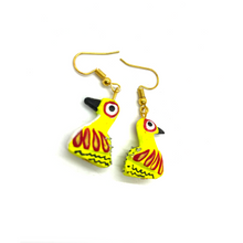 Load image into Gallery viewer, Handmade Earrings - Alebrije Style Jewelry Mexico Duck - Yellow