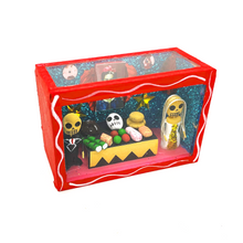 Load image into Gallery viewer, Handmade Window Shadow Box Nicho - Novios Ofrenda Shadow Boxes Mexico CC