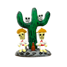 Load image into Gallery viewer, Handmade Mexican Nopal de Muertos Art & Decor Muertolandia.com With Cactus Skulls
