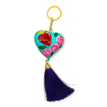 Load image into Gallery viewer, Handmade Heart Keychain Llavero Ornament Keychains Muertolandia.com A - Arandas