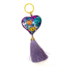 Load image into Gallery viewer, Handmade Heart Keychain Llavero Ornament Keychains Muertolandia.com T - Tesistán