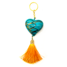 Load image into Gallery viewer, Handmade Heart Keychain Llavero Ornament Keychains Muertolandia.com G - Guadalajara
