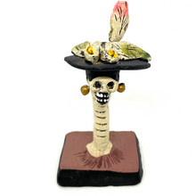 Load image into Gallery viewer, Handmade Mexican Catrina Figurine - Doña Beatriz Pescuezo Art & Decor Muertolandia.com Bird Hat