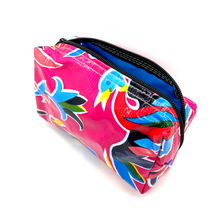 Load image into Gallery viewer, Handmade Mexican Oil Cloth - Cosmetic Bag Totes & Purses Muertolandia.com Magenta Bird