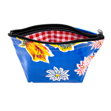 Load image into Gallery viewer, Handmade Mexican Oil Cloth - Medium Pouch Totes & Purses Muertolandia.com Blue