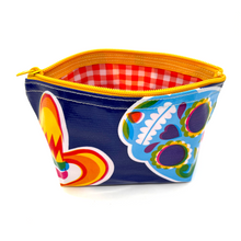Load image into Gallery viewer, Handmade Mexican Oil Cloth - Medium Pouch Totes & Purses Muertolandia.com Calavera