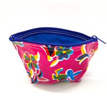 Load image into Gallery viewer, Handmade Mexican Oil Cloth - Medium Pouch Totes & Purses Muertolandia.com Magenta Blue
