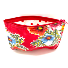 Load image into Gallery viewer, Handmade Mexican Oil Cloth - Large Pouch Totes & Purses Muertolandia.com Red Flowers