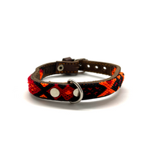 Load image into Gallery viewer, Mexican Handmade Dog Collar Pets Muertolandia.com Extra Small Brown