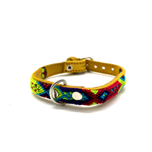 Load image into Gallery viewer, Mexican Handmade Dog Collar Pets Muertolandia.com Extra Small Yellow