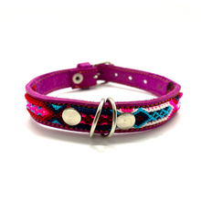 Load image into Gallery viewer, Mexican Handmade Dog Collar Pets Muertolandia.com Small Magenta