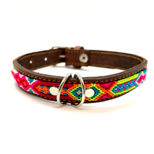 Load image into Gallery viewer, Mexican Handmade Dog Collar Pets Muertolandia.com Medium Brown