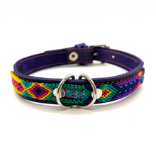 Load image into Gallery viewer, Mexican Handmade Dog Collar Pets Muertolandia.com Medium Purple