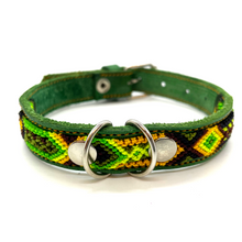Load image into Gallery viewer, Mexican Handmade Dog Collar Pets Muertolandia.com Medium Green