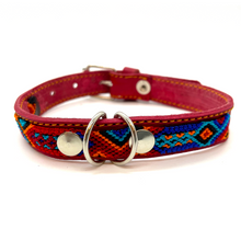 Load image into Gallery viewer, Mexican Handmade Dog Collar Pets Muertolandia.com Medium Red