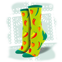 Load image into Gallery viewer, Women's "Mas Chili" Socks Socks SockSmith Green