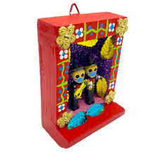 Load image into Gallery viewer, Handmade Shadow Box Nicho - Mariachi Cubrebocas Shadow Boxes Mexico CC