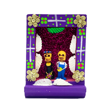 Load image into Gallery viewer, Handmade Shadow Box Nicho - Frida & Diego Shadow Boxes Mexico CC Lavender Wood Box