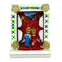 Load image into Gallery viewer, Handmade Shadow Box Nicho - Frida & Diego Shadow Boxes Mexico CC White Wood Box