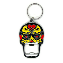 Load image into Gallery viewer, Metal Calavera Bottle Opener & Keychain Llavero Bar Goods Muertolandia.com Black