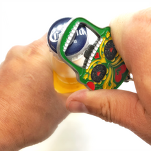Load image into Gallery viewer, Metal Calavera Bottle Opener & Keychain Llavero Bar Goods Muertolandia.com