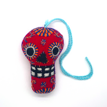 Load image into Gallery viewer, Handmade Plush - Skull Calaverita Plush Mexico Red