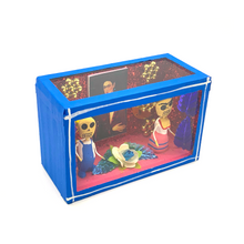 Load image into Gallery viewer, Handmade Window Shadow Box Nicho - Frida & Diego Shadow Boxes Mexico CC