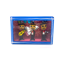 Load image into Gallery viewer, Handmade Window Shadow Box Nicho  - Tres Mariachis Shadow Boxes Mexico CC