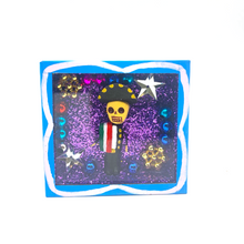 Load image into Gallery viewer, Handmade Square Shadow Box Nicho - Mariachi Magnet Shadow Boxes Mexico Blue