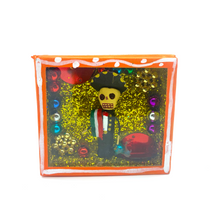 Load image into Gallery viewer, Handmade Square Shadow Box Nicho - Mariachi Magnet Shadow Boxes Mexico