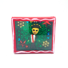 Load image into Gallery viewer, Handmade Square Shadow Box Nicho - Mariachi Magnet Shadow Boxes Mexico Red