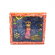Load image into Gallery viewer, Handmade Square Shadow Box Niche - Frida Magnet Shadow Boxes Mexico Orange