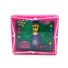 Load image into Gallery viewer, Handmade Square Shadow Box Niche - Frida Magnet Shadow Boxes Mexico Pink