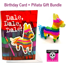 Load image into Gallery viewer, Dale, Dale, Dale Musical Birthday Card + Piñata Gift Bundle Greeting Cards Muertolandia.com