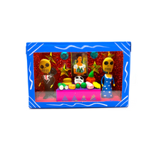 Load image into Gallery viewer, Handmade Window Shadow Box Nicho - Frida Ofrenda Shadow Boxes Mexico CC Blue