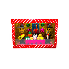 Load image into Gallery viewer, Handmade Window Shadow Box Nicho - Mariachi Ofrenda Shadow Boxes Mexico CC Red