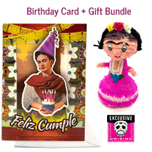 Load image into Gallery viewer, Frida Musical Birthday Card + Gift Bundle Greeting Cards Muertolandia.com Card + Mini Piñata