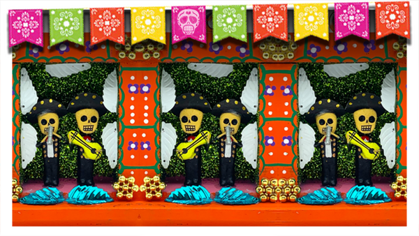 dia de los muertos products shadow box nicho
