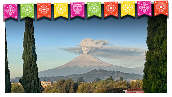 Day of the Dead Skull Appears in Volcano Ash Cloud