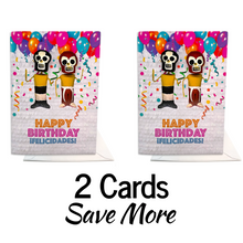 Load image into Gallery viewer, Musical Greeting Card - Luchadores &quot;Happy Birthday&quot;
