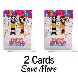 Musical Greeting Card - Luchadores "Happy Birthday"